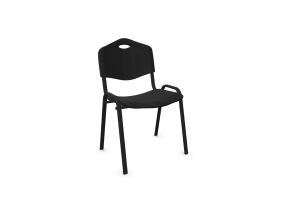 Customer chair ISO Plastik black, black legs