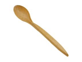 Coffee spoons made of wood polymer, reusable, brown, 20 pcs