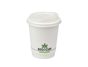 Kohvitops joogitops topelt seinaga 250ml biolagunev komposteeritav 25tk pakis
