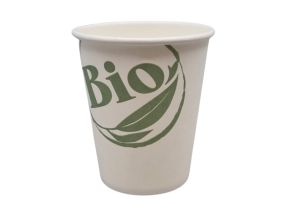 Kohvitops joogitops 250ml biolagunev komposteeritav valge 100tk