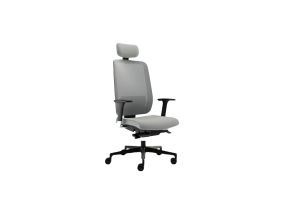 Office chair ANTARES 1930 Syn Eclipse Net gray mesh backrest/BN5 gray seat, lower. foot, with headrest