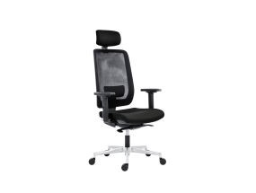 Office chair ANTARES 1930 Syn Eclipse Net black mesh backrest/BN7 black seat, alum. foot, with headrest