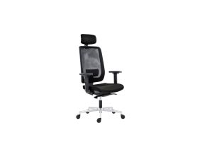 Office chair ANTARES 1930 Syn Eclipse Net black mesh backrest/BN7 black seat, alum. foot, with headrest