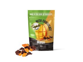 Kuivatatud mango TROPICKS tumedas šokolaadis 100g