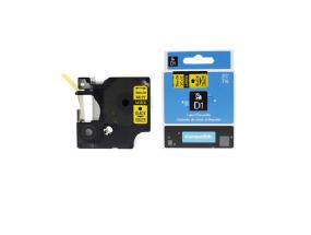 kleepkirjalint Dymo A45808 19mm must/kollasel analoog