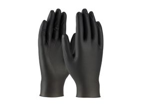 Перчатки резиновые перчатки нитриловые без пудры L черные 100 шт.