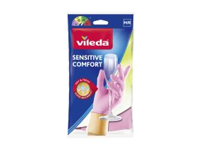 Rubber gloves with cotton lining VILEDA 588 Sensitive M size