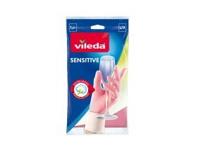 Резиновые перчатки с хлопковой подкладкой VILEDA 589 Sensitive размер L
