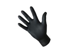 Kummikindadnitriilkindad puudrita BaltLine S mustad 100tk