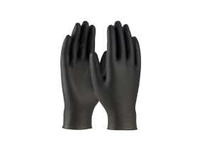 Rubber gloves/nitrile gloves without powder M black 100 pcs in a box Santex