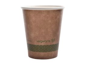 Стаканы для горячих напитков из крафт-бумаги VEGWARE 360 мл коричневые в упаковке 50 шт.