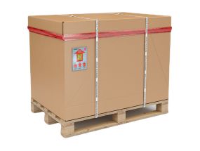 Corrugated box 1184x784x810 mm, Fefco 0200, 24BC, brown/brown - pallet boxes