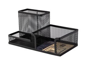 Iron Mesh Desk Tidy black