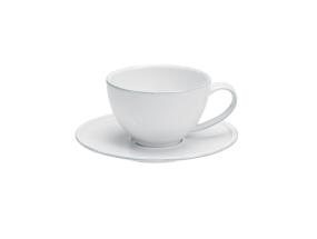 Lauanõud kohvitass koos alustaldrikuga valge 21cl