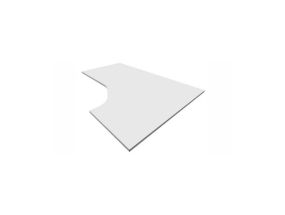 Table top 1800x1200mm with 25mm right corner, white