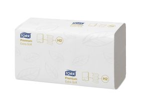 Lehträtik 2-kihiline TORK Premium Extra Soft H2, 21x34cm 100 lehte (100297)