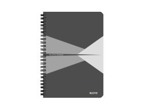 Папка в спиралевидном переплёте А5 квадратная серая картонная обложка LEITZ Office 90 листов