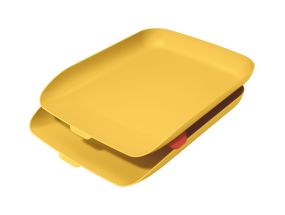 Ящик для документов LEITZ Cosy A4 желтый в упаковке по 2 шт.