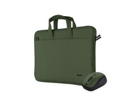 NB CASE BOLOGNA 16" +MOUSE SET/GREEN 24989 TRUST