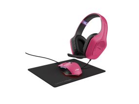 Наушники/гарнитура +МЫШЬ+КОВРИК ДЛЯ МЫШИ/GXT 790 РОЗОВЫЙ 25179 TRUST