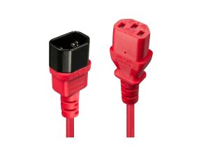 CABLE POWER IEC EXTENSION 0.5M/RED 30476 LINDY