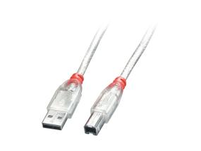 CABLE USB2 A-B 2M/TRANSPARENT 41753 LINDY