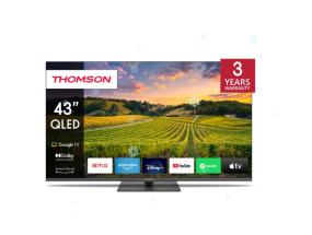 TV Set THOMSON 43" 4K/Smart QLED 3840x2160 Bluetooth Google TV 43QG5C14