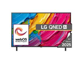 TV Set LG 43" 4K/Smart 3840x2160 Wireless LAN webOS Black 43QNED80A3A
