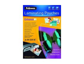 LAMINATOR POUCH ADHESIVE BACK/A4 80 100PCS 5302202 FELLOWES