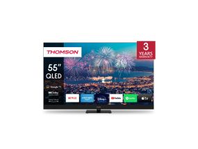 TV Set THOMSON 55&quot; 4K/Smart QLED 3840x2160 Wireless LAN Bluetooth Google TV Black 55QG6C14