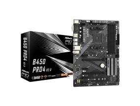 Emaplaat ASROCK AMD B450 SAM4 ATX 4xPCI-Express 2.0 1x 2xPCI-Express 3.0 16x 2xM.2 Memory DDR4...