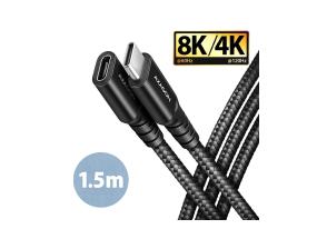 CABLE USB-C EXTENSION 1.5M/BLACK BUCM32-CF15AB AXAGON