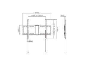 TV SET ACC WALL MOUNT 37-80"/WM-80F-01 GEMBIRD