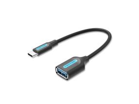 CABLE USB3.1C MALE TO A FEMALE/0.15M BLACK CCVBB VENTION