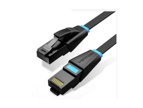PATCH CABLE CAT.6 UTP FLAT/1M BLACK IBJBF VENTION