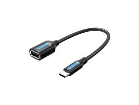 CABLE USB2.0C MALE TO A FEMALE/0.15M BLACK CCSBB VENTION