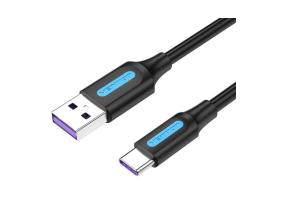 CABLE USB-C TO USB2.0/1M PVC BLACK CORBF VENTION
