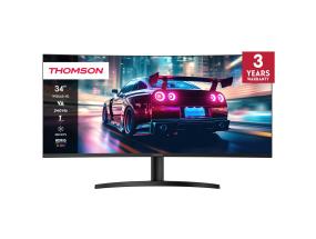 LCD Monitor THOMSON 34 " 3440 x 1440 pixels UltraWide Quad HD LCD Curved M34QG7Y14C