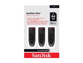 MEMORY DRIVE FLASH USB3 64GB/3PK SDCZ48-064G-G46T SANDISK