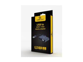 I/O ADAPTER USB3 TO HDMI/VGA/GREY A-USB3-HDMIVGA-01 GEMBIRD