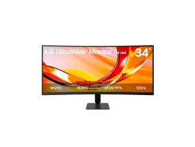 LCD Monitor LG 34 " 3440 x 1440 pixels UltraWide Quad HD Native aspect ratio 21:9 LCD Curved…
