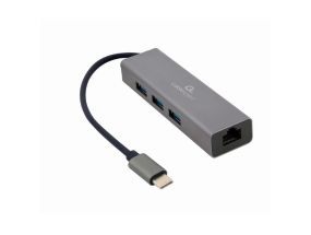 АДАПТЕР ВВОДА/ВЫВОДА USB-C ДЛЯ ЛВС RJ45/USB-КОНЦЕНТРАТОР A-CMU3-LAN-01 GEMBIRD