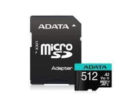 MEMORY MICRO SDXC 512GB W/AD./AUSDX512GUI3V30SA2-RA1 ADATA