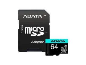 MEMORY MICRO SDXC 64GB W/ADAP./AUSDX64GUI3V30SA2-RA1 ADATA