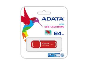 MEMORY DRIVE FLASH USB3.1 64GB/RED AUV150-64G-RRD ADATA