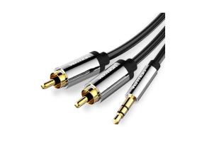 CABLE AUDIO 3.5MM TO 2XRCA/2M BCFBH LINDY