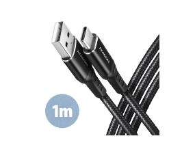 CABLE USB-C TO USB2.0 1M/BLACK BUCM-AM10AB AXAGON