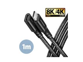 CABLE USB-C EXTENSION 1M/BLACK BUCM32-CF10AB AXAGON