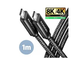 CABLE USB-C TO USB-C 1M 240W/8K BLACK BUCM4X-CM10AB AXAGON