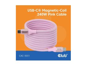 CABLE USB-C TO USB-C 2M/MAGNETIC PINK CAC-3031 CLUB3D